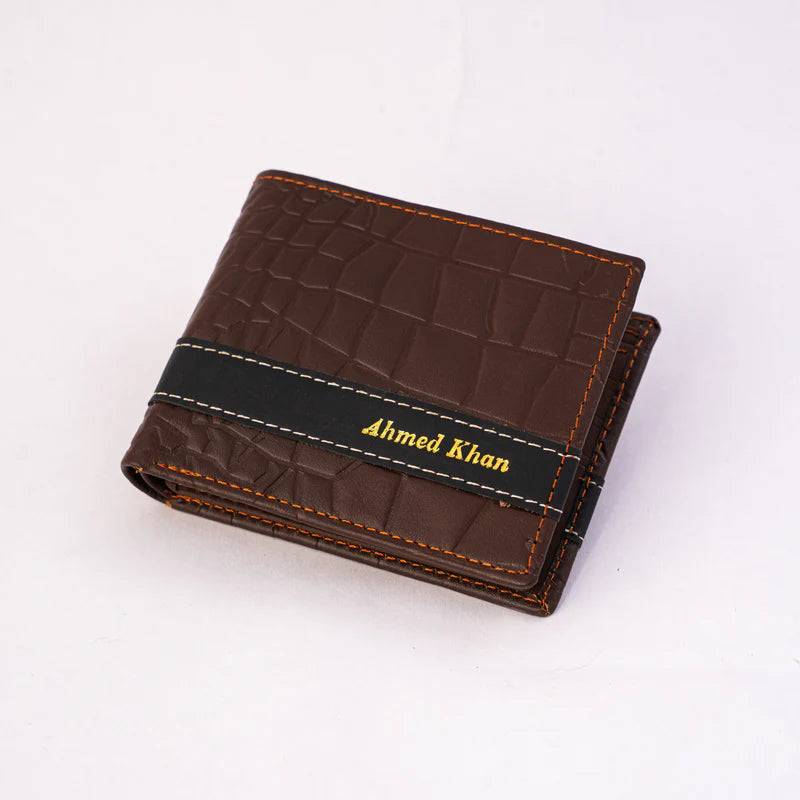 Engraved Crocodile Wallet