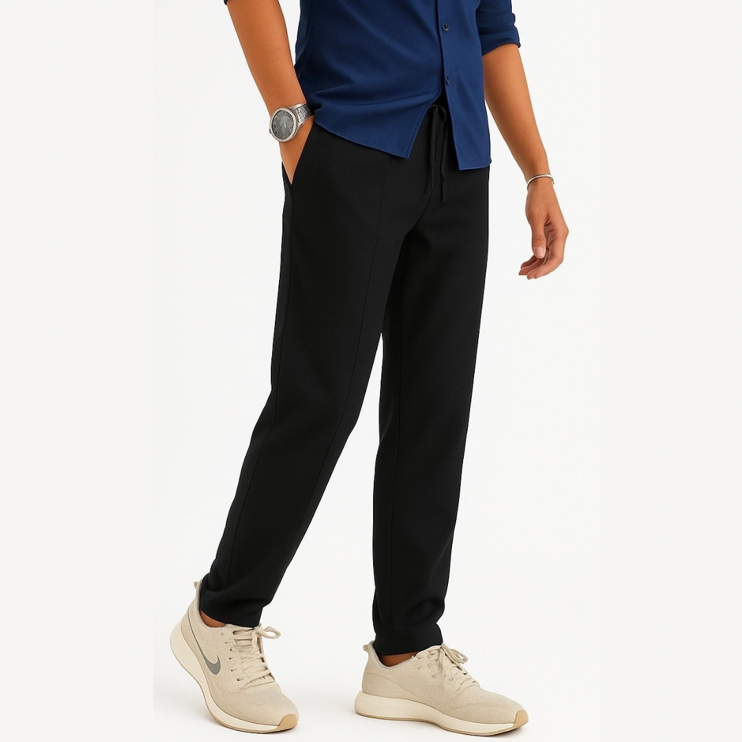 Black Pleated Unisex Trousers