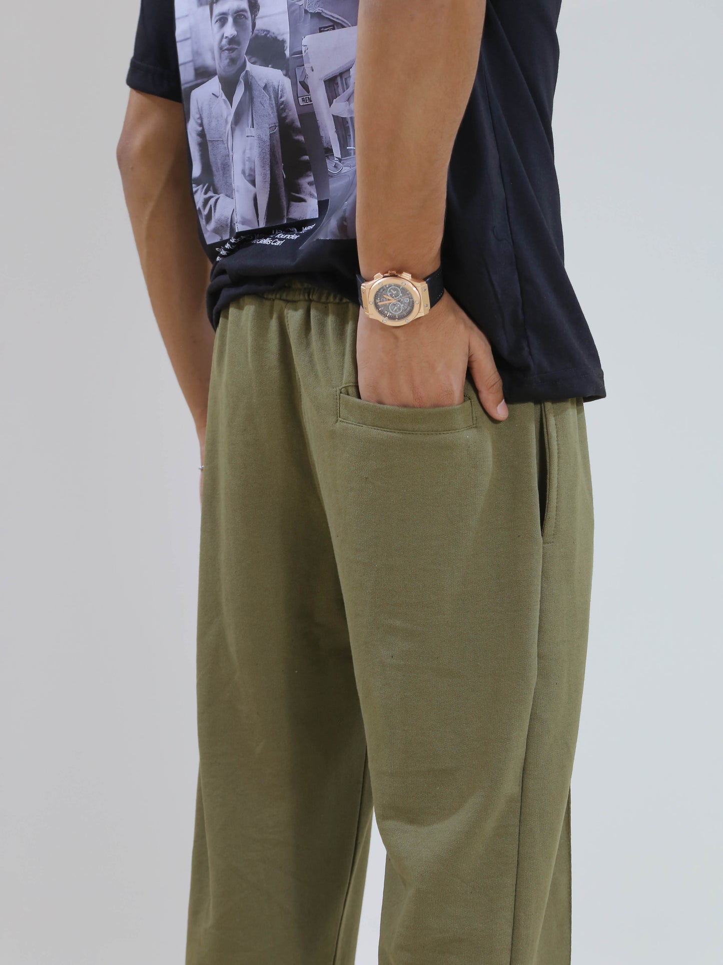 Army Green Pleated Trouser