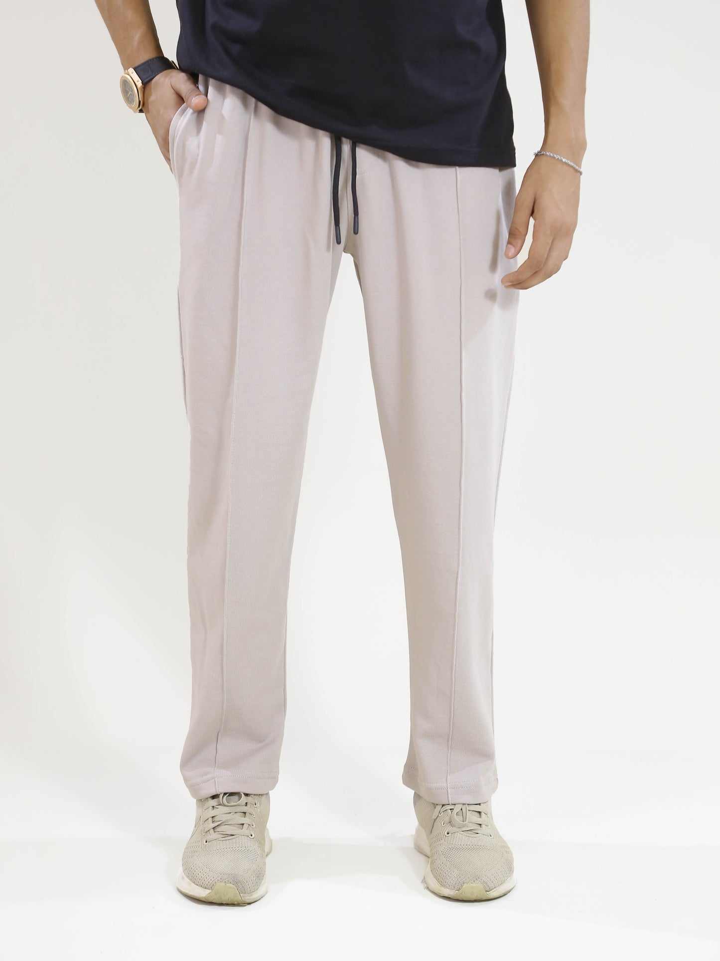 Pale Pleated Trouser
