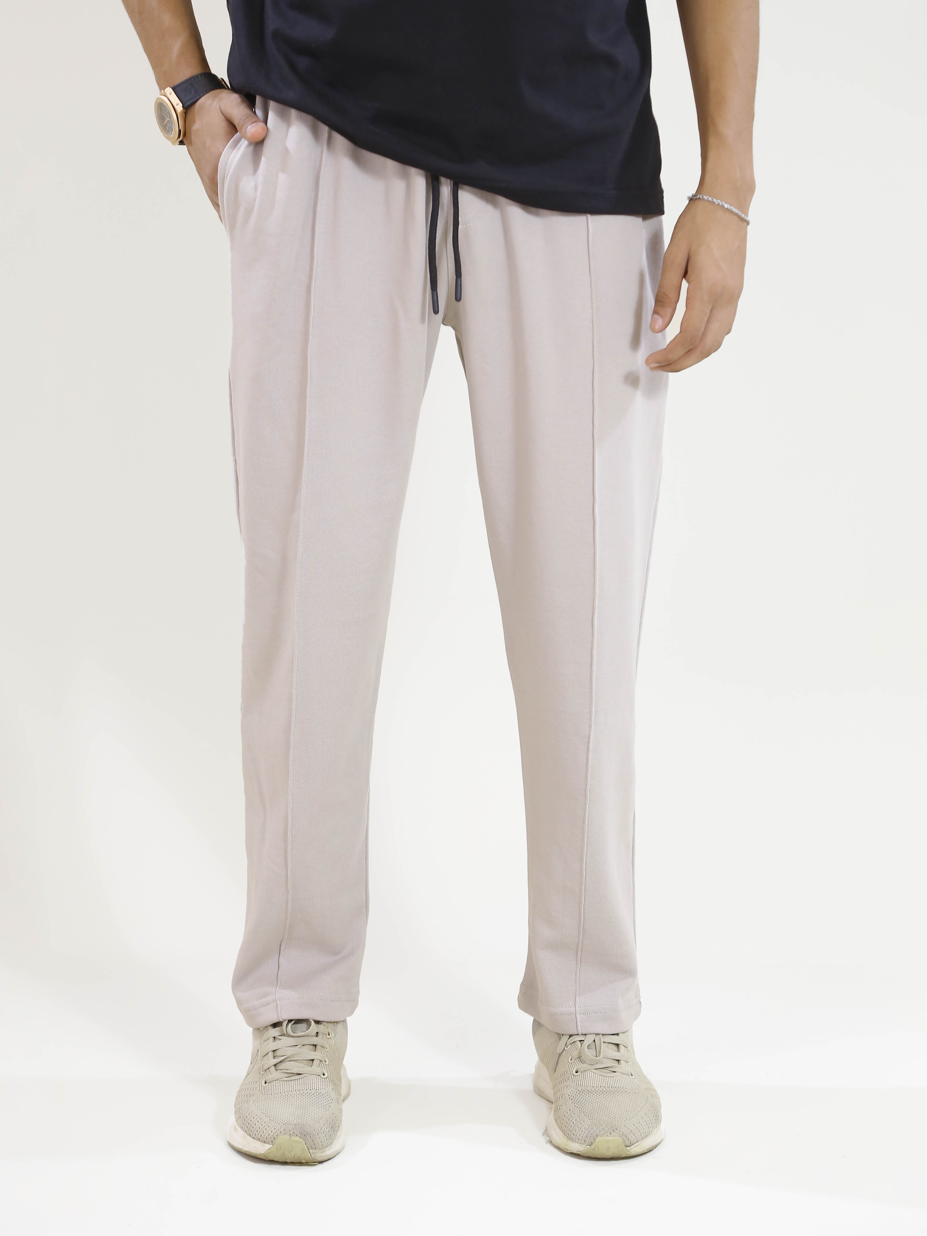 Stone Pleated Unisex Trouser