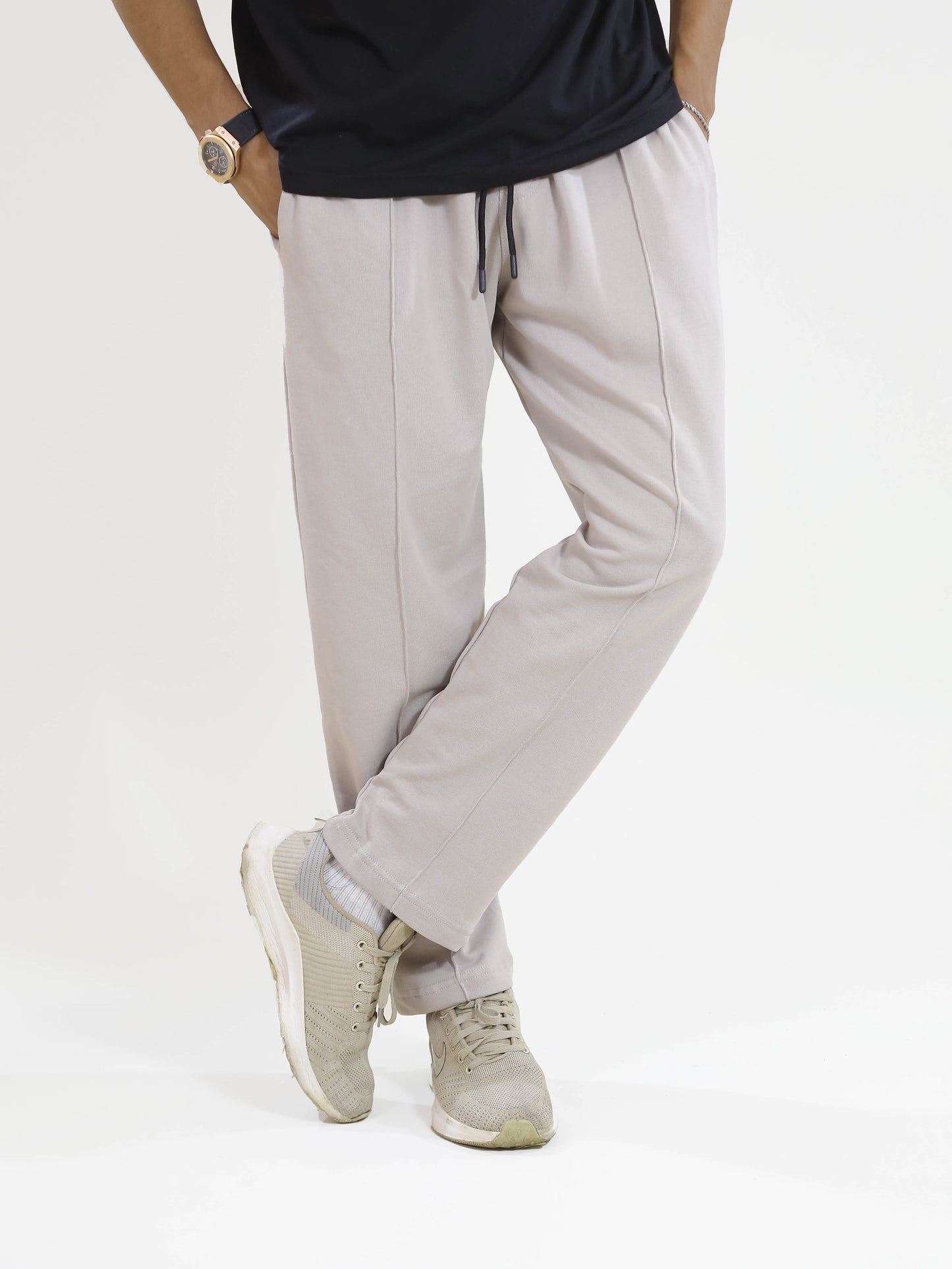 Pale Pleated Trouser
