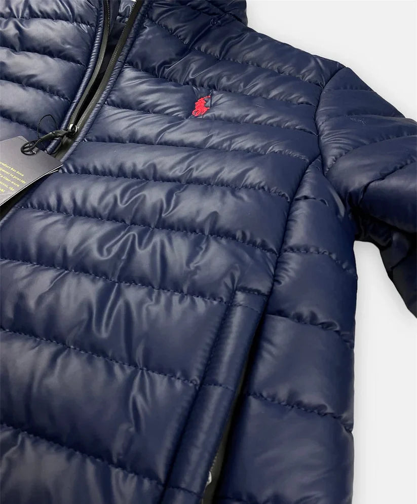 RL Full Sleeves Premium Puffer Jacket (Navy Blue)