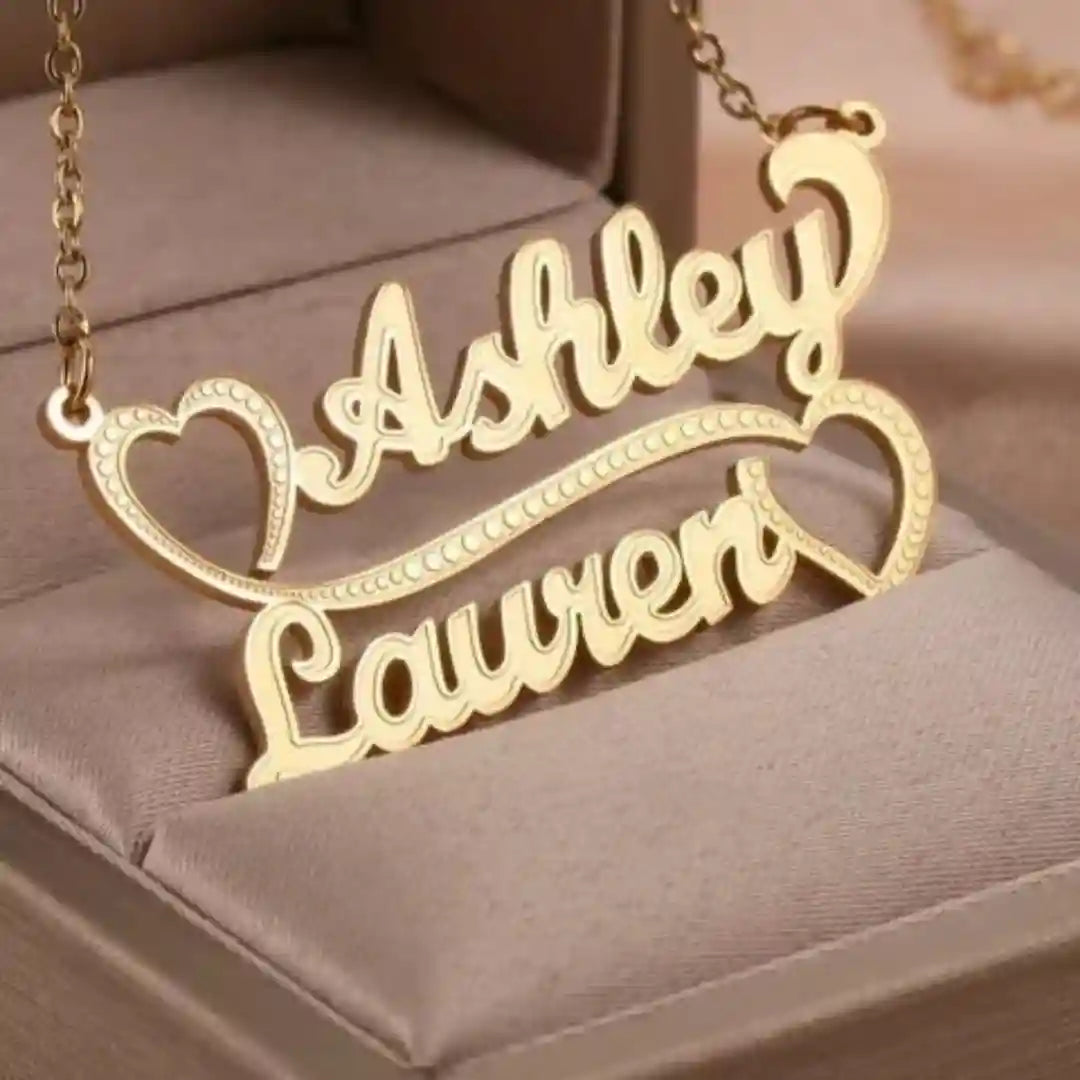 stoned Name Necklace